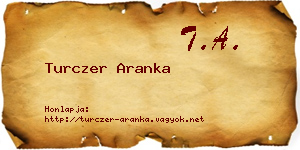 Turczer Aranka névjegykártya